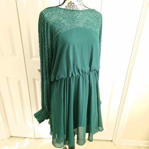 Asos Beaded Long Sleeve Cocktail Dress